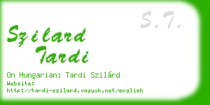 szilard tardi business card