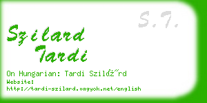 szilard tardi business card